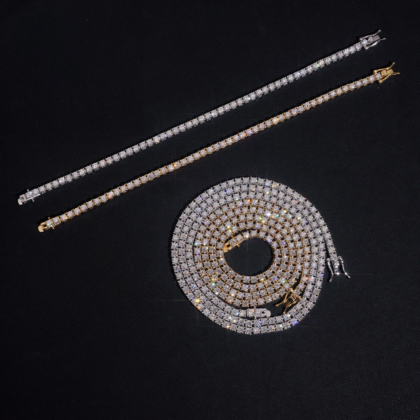 3mm Moissanite Tennis Chain