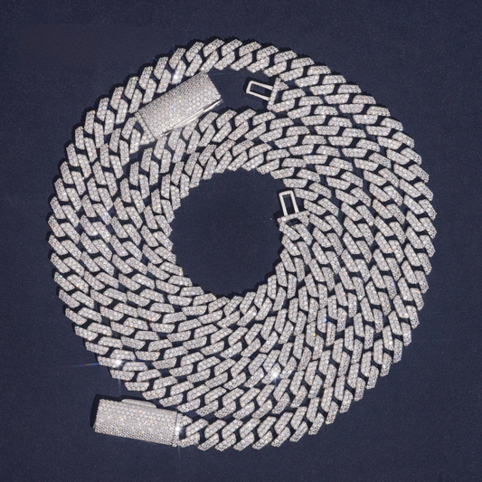 10mm Moissanite Cuban Link Chain